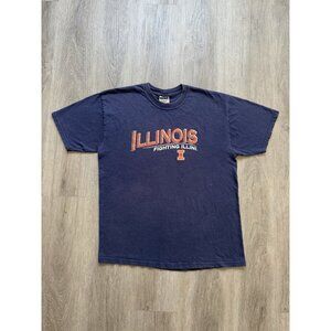 Vintage Y2K Illinois University Fighting Illini NCAA Collegiate Large Shirt Rare